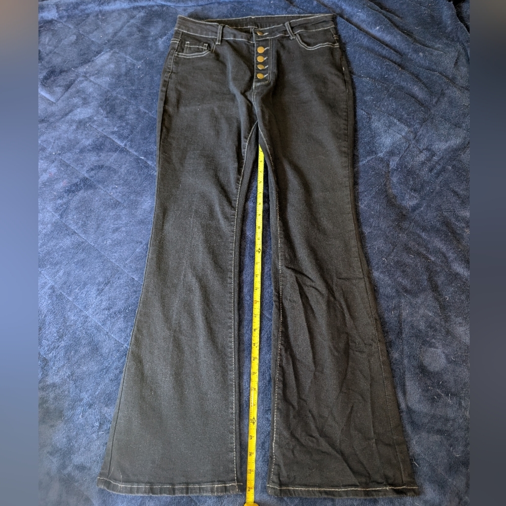 Elegant Black Wide Leg Jeans